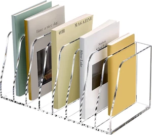 Acryl Schreibtisch Datei Organizer, 8 vertikale Fächer Klar Magazin Datei Halter  - Bild 1 von 12