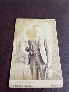 Fotografía con tarjeta de gabinete de alrededor de 1890 llamada Haris Holcomb Birmingham Alabama - Imagen 1 de 6