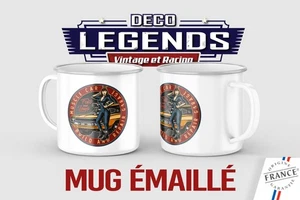Mug émaillé Pin up, Tasse déco voiture usa garage thé café cadeau vintage - Foto 1 di 1