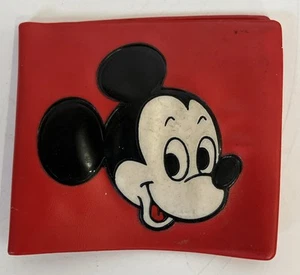 Hallmark Walt Disney Productions Mickey Mouse Kid’s Plastic Wallet Red Preowned - Picture 1 of 10