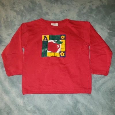 Camisa De Colección Años 90 Healthtex Talla 5 Manga Larga A Para Apple Escuela Niño Regla Foto 1 de 4