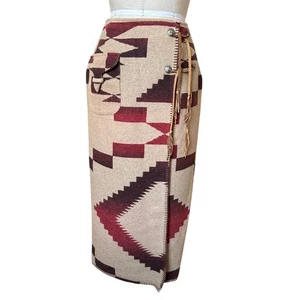 Ralph Lauren Country Southwestern Blanket Wrap Skirt Size Medium - Picture 1 of 8