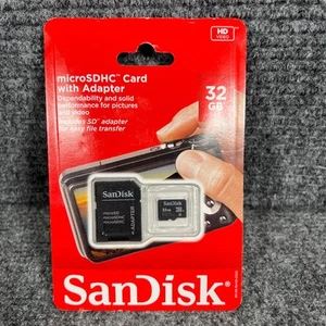 Carte Micro SDHC San Disk avec adaptateur 32 Go neuve dans son emballage - Photo 1 sur 3
