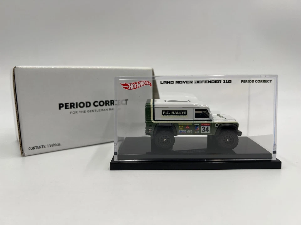 2019 Hot Wheels X Period Correct Land Rover Defender 110 Green/White VHTF - Image 1 of 4