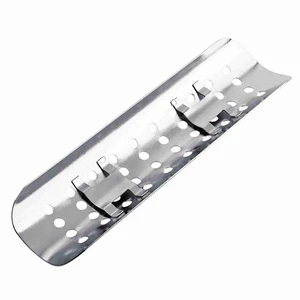 Universal Motorcycle Hole Heat Straight Exhaust Pipe Cover Silver OFGN - Bild 1 von 4