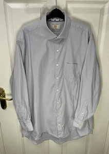 Brook Taverner Men’s Luxury Grey Cotten Stretch Classic Fit Shirt - UK Size 3XL - Picture 1 of 20