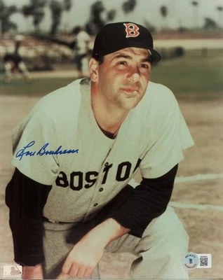 Foto autografiada de Lou Boudreau 8x10 de los Medias Rojas de Boston Beckett BAS QR #BK08979 Foto 1 de 2