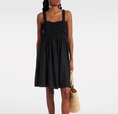 Новый Tory Burch со сборками мини-платье - черный - размер маленький - рекомендуемая розничная цена производителя $458 - Изображение 1 из 4