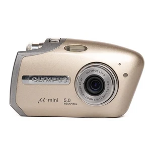 Olympus μ-mini Digital 5.0MP Gold Digital Camera Good - Picture 1 of 8