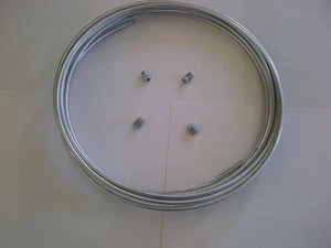 Kit de tubos de línea de freno de acero al zinc 3/16 OD rollo de bobina y 4 accesorios de tuerca de tubo SAE EE. UU. - Imagen 1 de 2