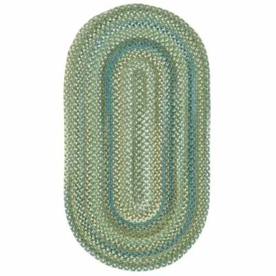 Capel Rugs Wool Kill Devil Hill Country Oval Braided Area Rug Green Pine Forest - Image 1 of 4