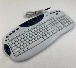 Logitech Y-BE22 Internet Navigator Keyboard White Tested - Picture 1 of 9