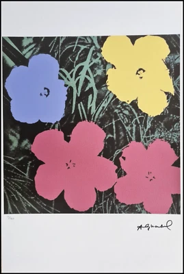 ANDY WARHOL * Flowers * signed lithograph * Kunstdruck * limited # 12/100 - Bild 1 von 4