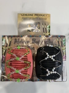 A pair of an AUTHENTIC handmade African Butterfly Hairclips gift Ideas - Picture 1 of 10