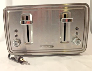 BLACK+DECKER 4 Slice Toaster Stainless Steel USED - TESTED! - Picture 1 of 8