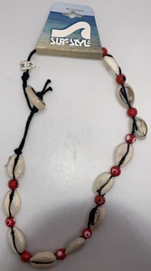 Surf Style Red/White Shell Bracelet Anklet 96395 - Picture 1 of 2