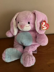 Ty Pluffies Twitchy Easter Bunny Rabbit Plush 8" Stuffed Toy Lovey Pink Blue ๐ - Picture 1 of 10