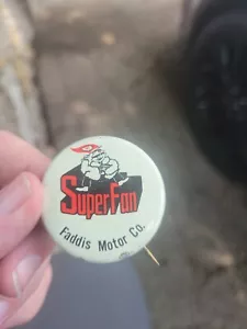 Vintage Super Fan Pin Kansas City Chiefs Faddis Motor Co. Form The 60 - Bild 1 von 3