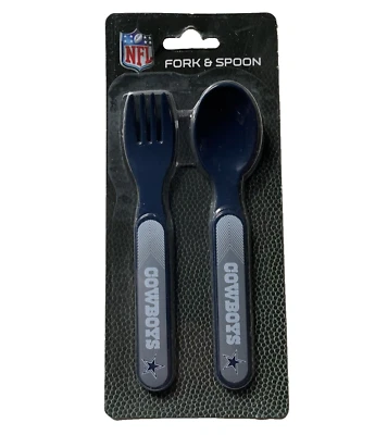 НАБОР ВИЛОК И ЛОЖЕК ДЛЯ МАЛЫШЕЙ NFL Dallas Cowboys — без бисфенола А - Изображение 1 из 2