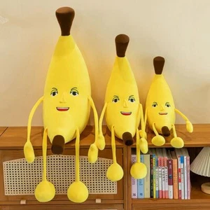 Soft Stuffed Banana Pillow Giant Toy Doll New Plush Cushion Gift - Picture 1 of 11