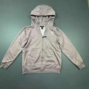 Volcom Zip Hoodie Sweatshirt Boys 10Y Medium Mauve Full Zip Fleece Lined Logo - Picture 1 of 11