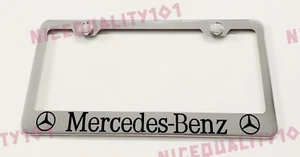 Mercedes Benz Stainless Steel Chrome License Plate Frame Holder Rust Free - Picture 1 of 1