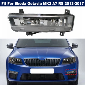 Left Front Bumper Driving Fog Light Lamp For Skoda Octavia MKIII A7 RS 2013-2017 - Picture 1 of 8