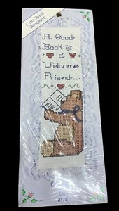 Nuevo kit de marcadores de punto de cruz Berlin Co ""Un buen libro es un amigo bienvenido"" #2178 - Imagen 1 de 8