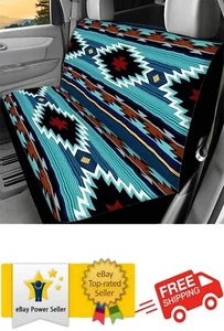 Funda de asiento de banco trasera dividida universal con estampado azteca Wellflyhom para autos camioneta SUV - Imagen 1 de 8