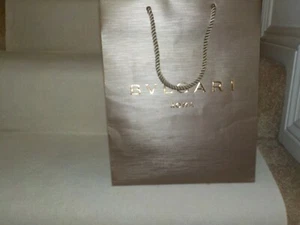 BVLGARI ROMA GIFT / SHOPPING BAG PAPER Platinum 13" X 10.5" X 4-1/2" BULGARI - Picture 1 of 8