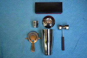 Useful New Cocktail Shaker +Whisk-Measurer Stainless Steel. Mancave Bar! UNUSED! - Picture 1 of 1