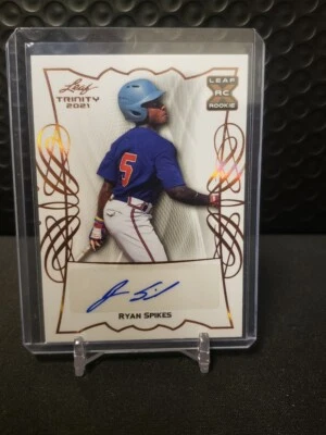 2021 Leaf Trinity Base Auto Bronze Ryan Spikes #BA-RS3 Auto - Image 1 of 2