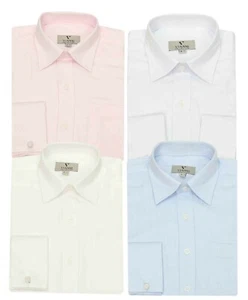 Baby Boys Cotton French Cuff Shirt Slim Fit Long Sleeve Formal - Picture 1 of 10