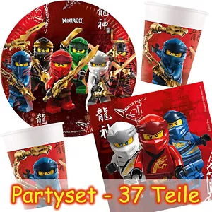 LEGO NINJAGO PARTY SET - 37 Teile Kindergeburtstag Ninja Kinder Geburtstag Deko - Bild 1 von 5