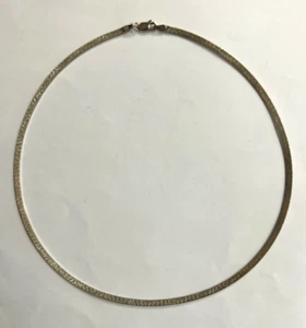 COLLANA UTC ITALIA REVERSIBILE OMEGA ARGENTO STERLING 3MM 17 1/2" - Foto 1 di 5
