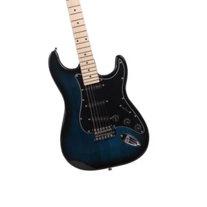 GST Stylish Electric Guitar Kit with Black Pickguard Dark Blue - Picture 1 of 16