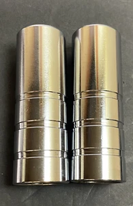 Unbranded Pegs 14mm & 1.5 Inch Threadless Polished Silver NOS - Picture 1 of 3