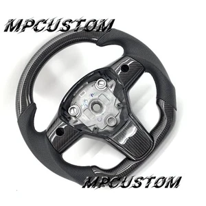 Fit For Tesla model 3 model Y 2017 2018 2019 - 2024 Carbon Fiber Steering Wheel - Picture 1 of 9