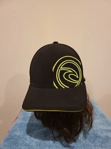 Ripcurl Fluro Green Black Trucker Style Cropper Curve Peak Baseball Cap Hat - Picture 1 of 12