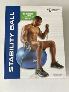 Fitness Gear Blue Stability Ball 65cm Exercise Core Strength Workout Ball NIB - Picture 1 of 10