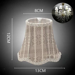 Fabric Chandelier Lamp Shade Replacement Clip-On Candle Bulb Lighting Wall Lamp - Picture 1 of 18