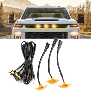 3PCS Front Grille LED Lights Amber Running Lamps For Dodge Ram 1500 2500 3500 - Picture 1 of 11