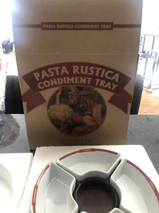 Pottery Barn Pasta Rustica Turning Lazy Susan Condiment Tray in Original Box - Picture 1 of 10