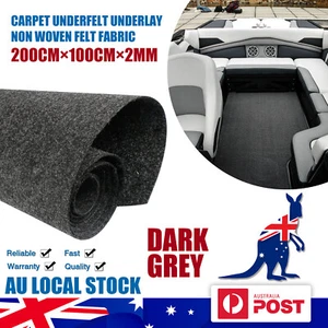 21.5ft² Dark Gray Sound Proofing Underfelt Caravan Car Carpet Lining Luxurious - Picture 1 of 11