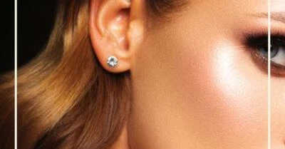 Orecchini argento punto luce con cristalli swarovski originali uomo o donna - Immagine 1 di 2