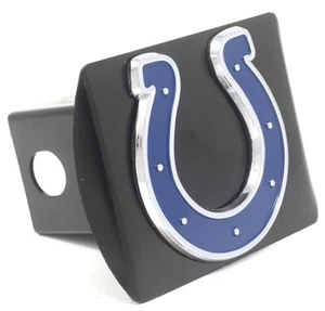Indianapolis Colts Heavy Duty Black Metal Hitch Cover with Color Metal 3D Logo - Picture 1 of 2
