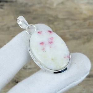 Pendente In Giada Cinnabar 925 Argento Sterling Gioielli Bohemien Per Regali - Foto 1 di 4