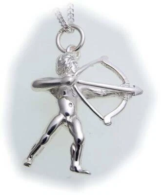 Ciondolo Segno Zodiacale Sagittario Grande Argento 925 Argento Sterling Unisex - Immagine 1 di 2