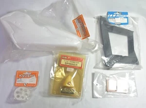 Kyosho Lot of helicopter parts - HP26 body, H6037R, HP13, DU-BRO plane SPINNER - Picture 1 of 11