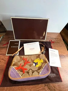 Seltene Coach Fisch & Koralle Pochette Schultertasche im Ruhestand – Stil H05Q-1491 - Bild 1 von 17